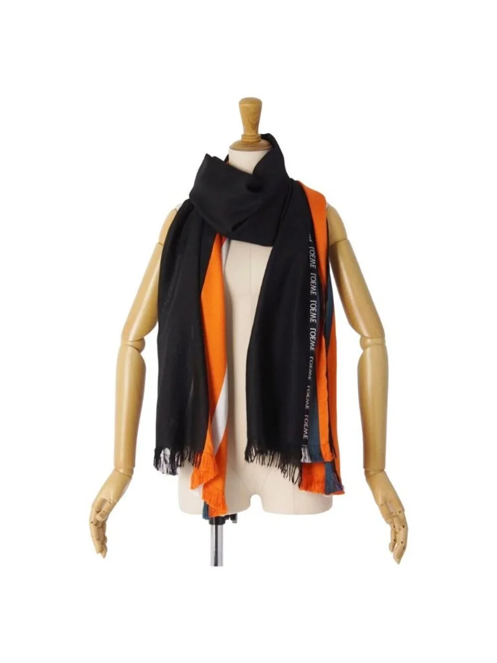 Loewe Scarf Shawl Striped Silk Wool